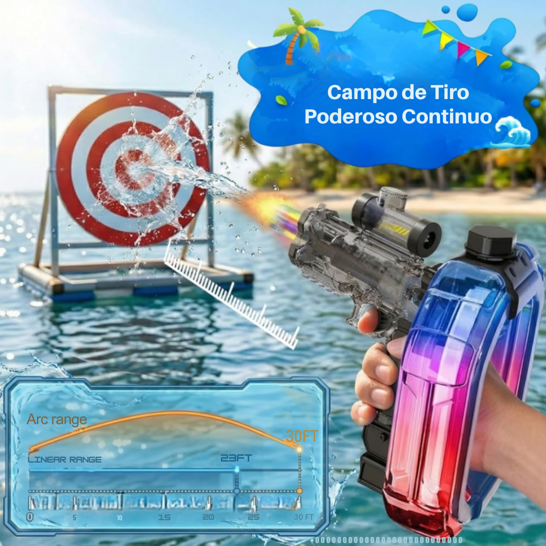 Water Gun Eléctrica con Luz LED