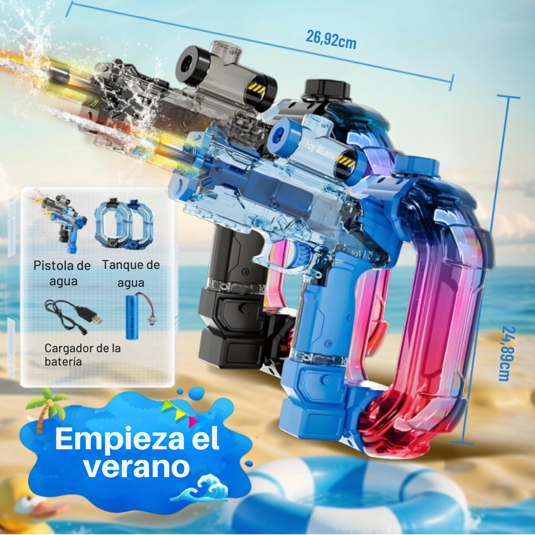 Water Gun Eléctrica con Luz LED